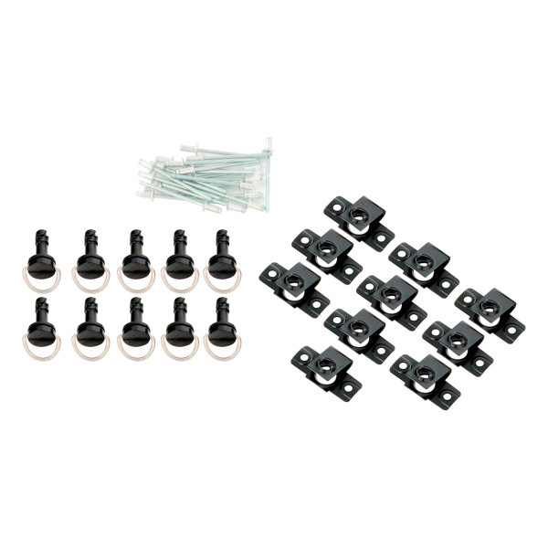 bike it Bike it black quick release fairing fasteners rivet type 19mm pack of 10